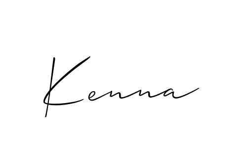 Create a beautiful signature design for name Kenna. With this signature (Allison_Script) fonts, you can make a handwritten signature for free. Kenna signature style 2 images and pictures png