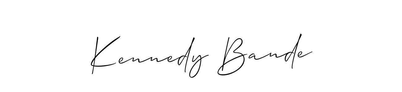 Create a beautiful signature design for name Kennedy Bande. With this signature (Allison_Script) fonts, you can make a handwritten signature for free. Kennedy Bande signature style 2 images and pictures png
