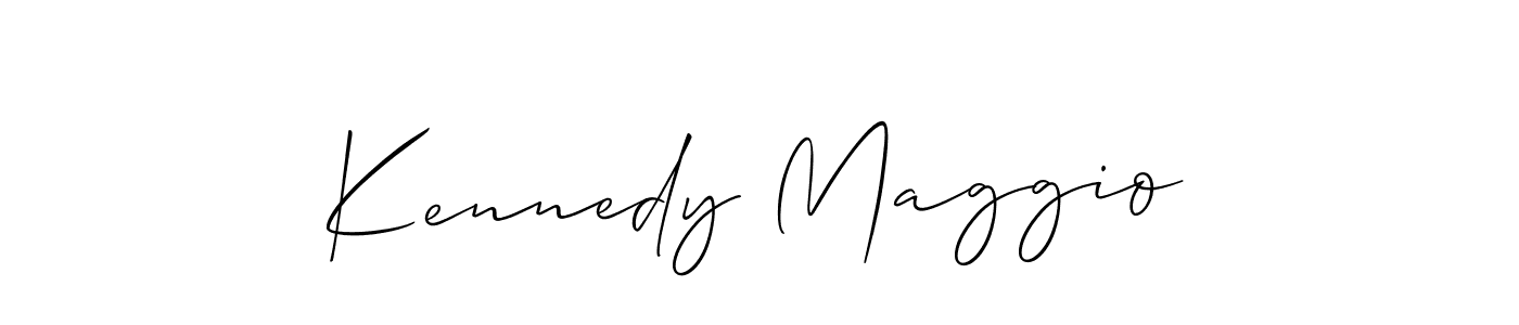 The best way (Allison_Script) to make a short signature is to pick only two or three words in your name. The name Kennedy Maggio include a total of six letters. For converting this name. Kennedy Maggio signature style 2 images and pictures png