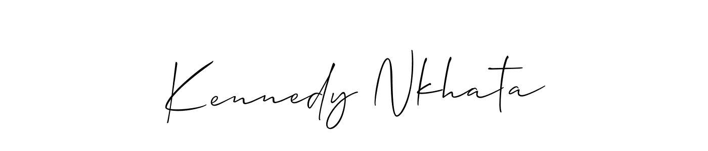 You should practise on your own different ways (Allison_Script) to write your name (Kennedy Nkhata) in signature. don't let someone else do it for you. Kennedy Nkhata signature style 2 images and pictures png