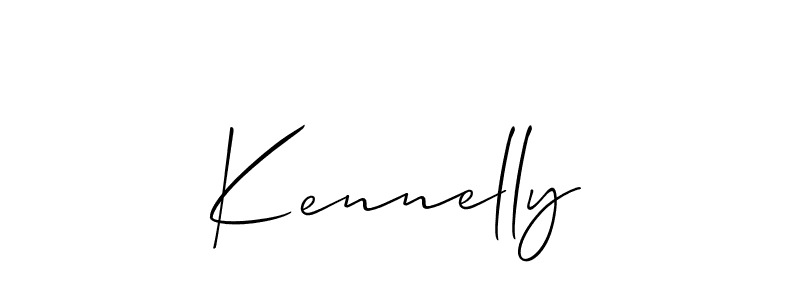 Use a signature maker to create a handwritten signature online. With this signature software, you can design (Allison_Script) your own signature for name Kennelly. Kennelly signature style 2 images and pictures png