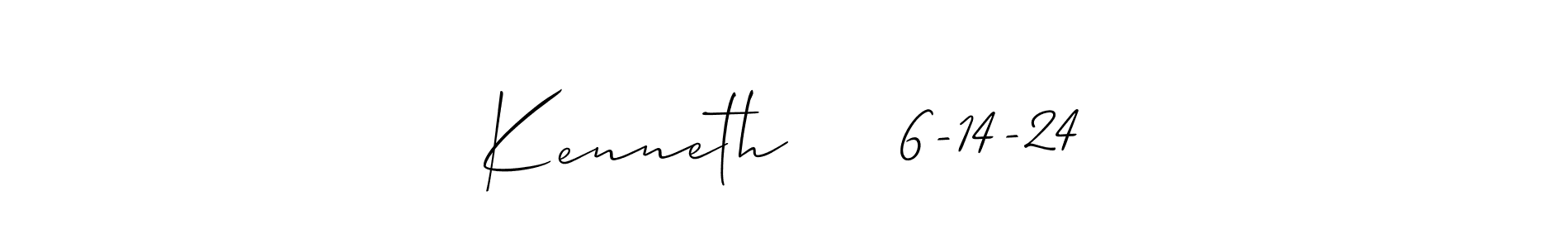 How to Draw Kenneth     6-14-24 signature style? Allison_Script is a latest design signature styles for name Kenneth     6-14-24. Kenneth     6-14-24 signature style 2 images and pictures png