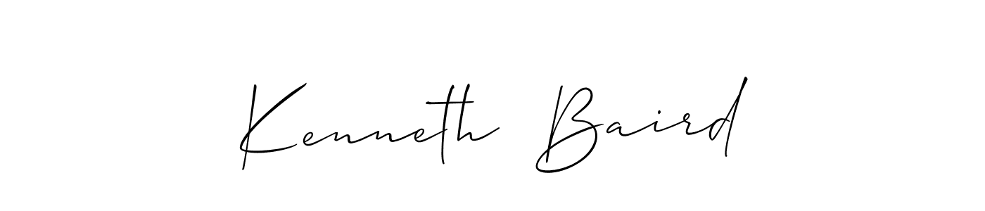 Make a beautiful signature design for name Kenneth  Baird. With this signature (Allison_Script) style, you can create a handwritten signature for free. Kenneth  Baird signature style 2 images and pictures png