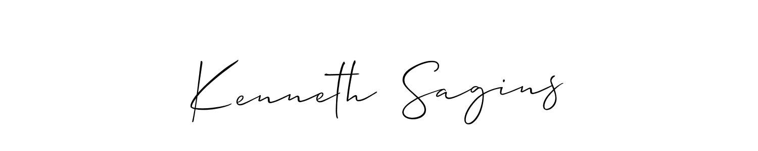 How to Draw Kenneth  Sagins signature style? Allison_Script is a latest design signature styles for name Kenneth  Sagins. Kenneth  Sagins signature style 2 images and pictures png