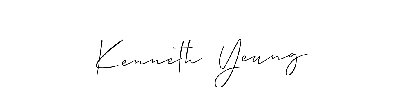 Also we have Kenneth  Yeung name is the best signature style. Create professional handwritten signature collection using Allison_Script autograph style. Kenneth  Yeung signature style 2 images and pictures png