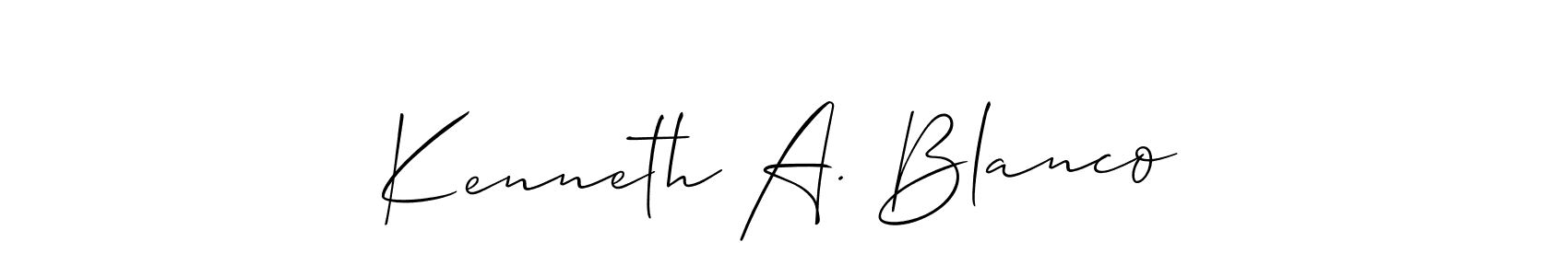 Best and Professional Signature Style for Kenneth A. Blanco. Allison_Script Best Signature Style Collection. Kenneth A. Blanco signature style 2 images and pictures png