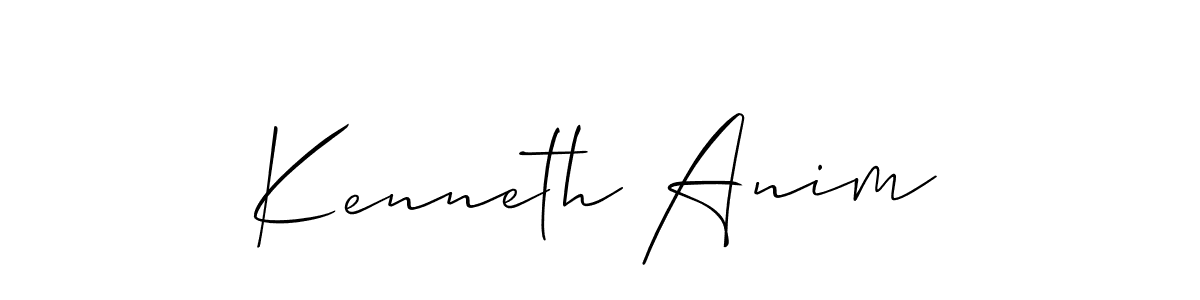 Similarly Allison_Script is the best handwritten signature design. Signature creator online .You can use it as an online autograph creator for name Kenneth Anim. Kenneth Anim signature style 2 images and pictures png