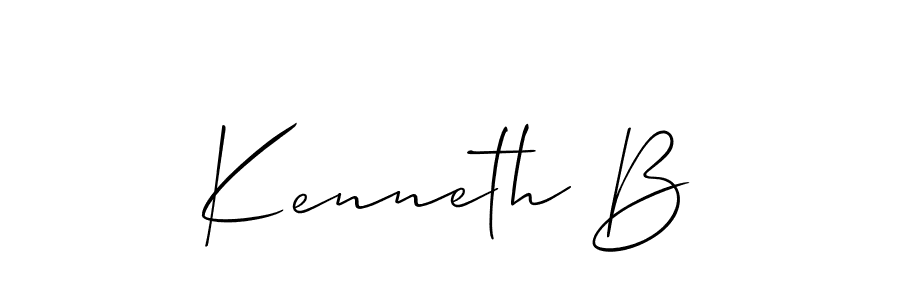 if you are searching for the best signature style for your name Kenneth B. so please give up your signature search. here we have designed multiple signature styles  using Allison_Script. Kenneth B signature style 2 images and pictures png