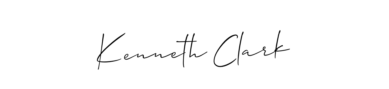 Design your own signature with our free online signature maker. With this signature software, you can create a handwritten (Allison_Script) signature for name Kenneth Clark. Kenneth Clark signature style 2 images and pictures png