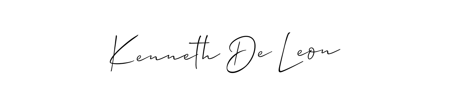 Design your own signature with our free online signature maker. With this signature software, you can create a handwritten (Allison_Script) signature for name Kenneth De Leon. Kenneth De Leon signature style 2 images and pictures png