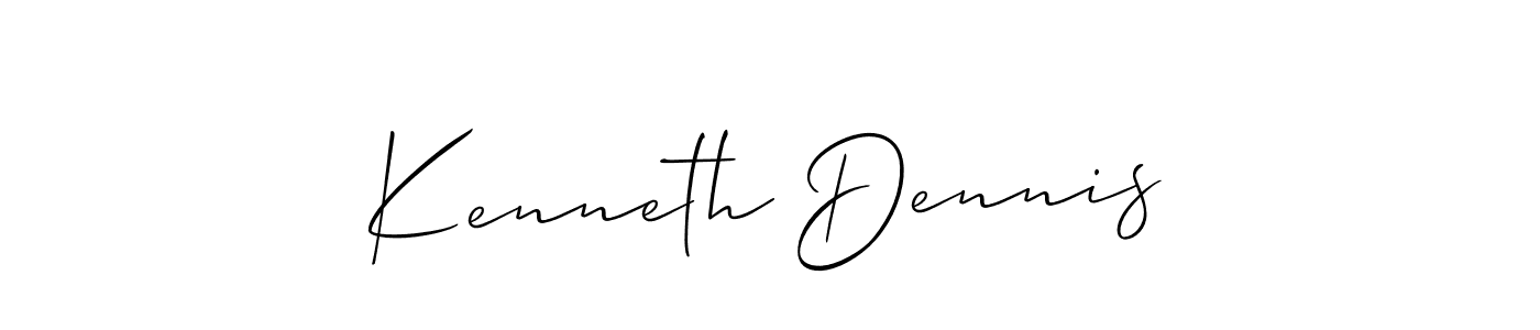 Use a signature maker to create a handwritten signature online. With this signature software, you can design (Allison_Script) your own signature for name Kenneth Dennis. Kenneth Dennis signature style 2 images and pictures png