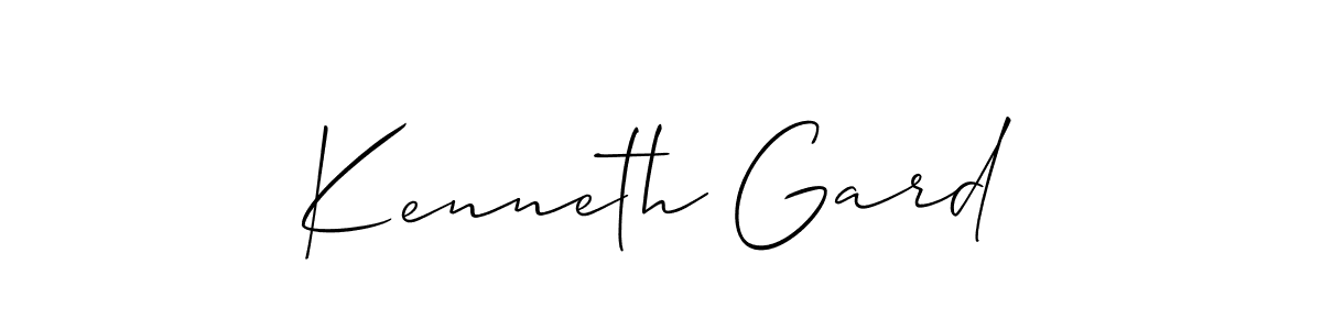 This is the best signature style for the Kenneth Gard name. Also you like these signature font (Allison_Script). Mix name signature. Kenneth Gard signature style 2 images and pictures png