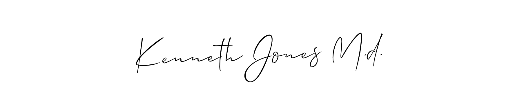 How to make Kenneth Jones M.d. signature? Allison_Script is a professional autograph style. Create handwritten signature for Kenneth Jones M.d. name. Kenneth Jones M.d. signature style 2 images and pictures png