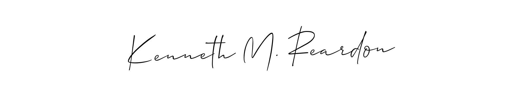 Also You can easily find your signature by using the search form. We will create Kenneth M. Reardon name handwritten signature images for you free of cost using Allison_Script sign style. Kenneth M. Reardon signature style 2 images and pictures png