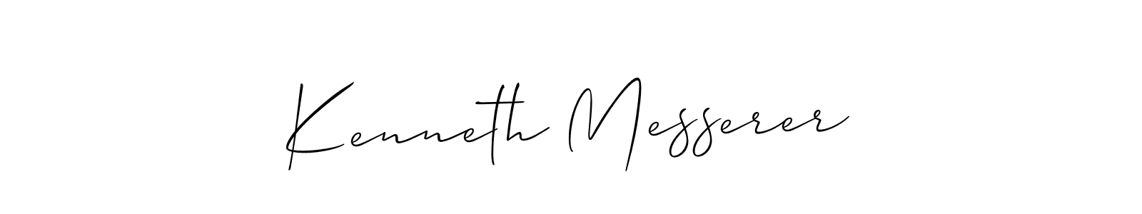 The best way (Allison_Script) to make a short signature is to pick only two or three words in your name. The name Kenneth Messerer include a total of six letters. For converting this name. Kenneth Messerer signature style 2 images and pictures png