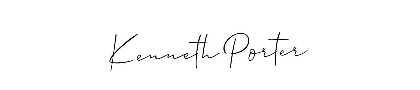 How to Draw Kenneth Porter signature style? Allison_Script is a latest design signature styles for name Kenneth Porter. Kenneth Porter signature style 2 images and pictures png