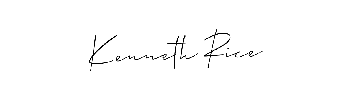 Best and Professional Signature Style for Kenneth Rice. Allison_Script Best Signature Style Collection. Kenneth Rice signature style 2 images and pictures png