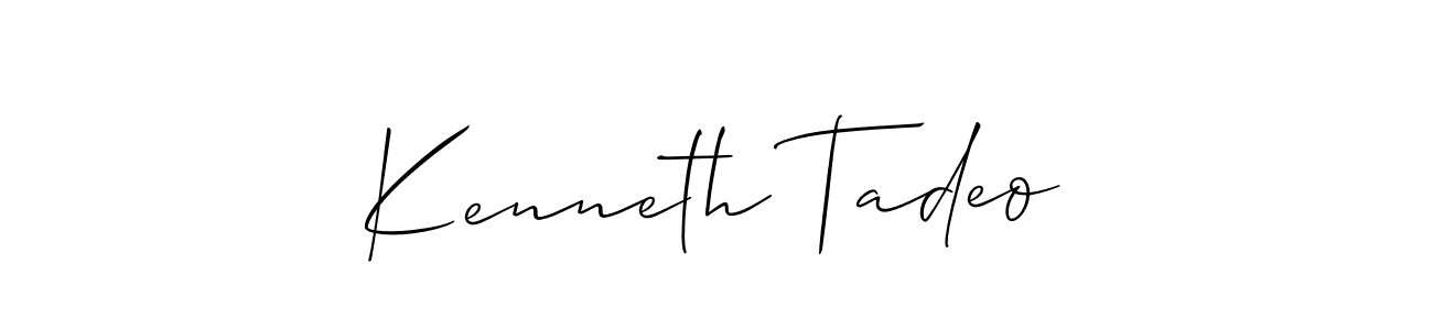 It looks lik you need a new signature style for name Kenneth Tadeo. Design unique handwritten (Allison_Script) signature with our free signature maker in just a few clicks. Kenneth Tadeo signature style 2 images and pictures png