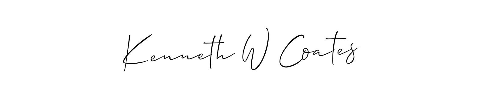 Best and Professional Signature Style for Kenneth W Coates. Allison_Script Best Signature Style Collection. Kenneth W Coates signature style 2 images and pictures png