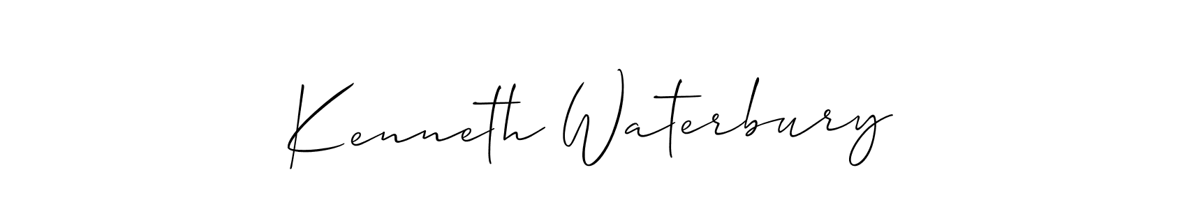 How to Draw Kenneth Waterbury signature style? Allison_Script is a latest design signature styles for name Kenneth Waterbury. Kenneth Waterbury signature style 2 images and pictures png