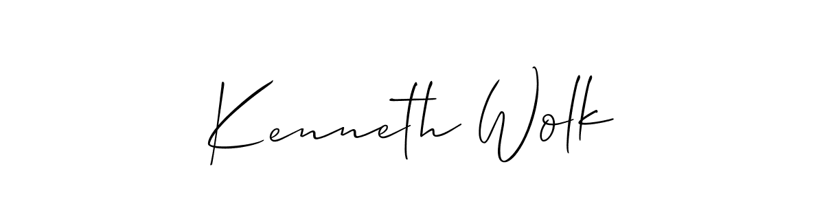 Also You can easily find your signature by using the search form. We will create Kenneth Wolk name handwritten signature images for you free of cost using Allison_Script sign style. Kenneth Wolk signature style 2 images and pictures png