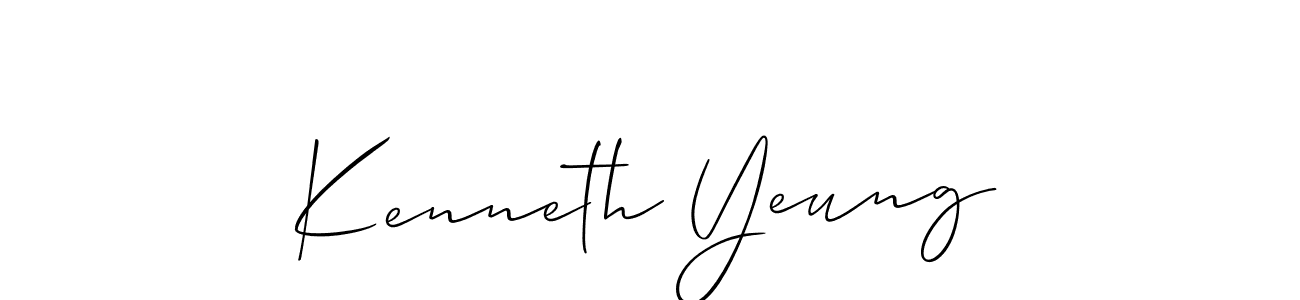 How to make Kenneth Yeung signature? Allison_Script is a professional autograph style. Create handwritten signature for Kenneth Yeung name. Kenneth Yeung signature style 2 images and pictures png