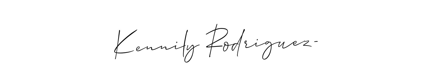 This is the best signature style for the Kennily Rodriguez- name. Also you like these signature font (Allison_Script). Mix name signature. Kennily Rodriguez- signature style 2 images and pictures png