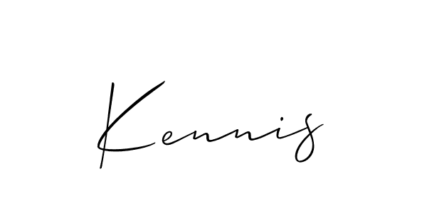 How to make Kennis signature? Allison_Script is a professional autograph style. Create handwritten signature for Kennis name. Kennis signature style 2 images and pictures png