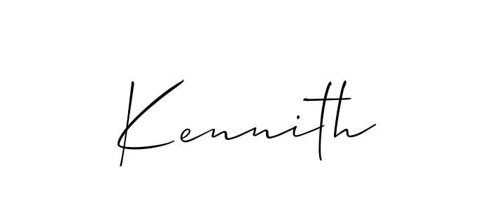 Allison_Script is a professional signature style that is perfect for those who want to add a touch of class to their signature. It is also a great choice for those who want to make their signature more unique. Get Kennith name to fancy signature for free. Kennith signature style 2 images and pictures png