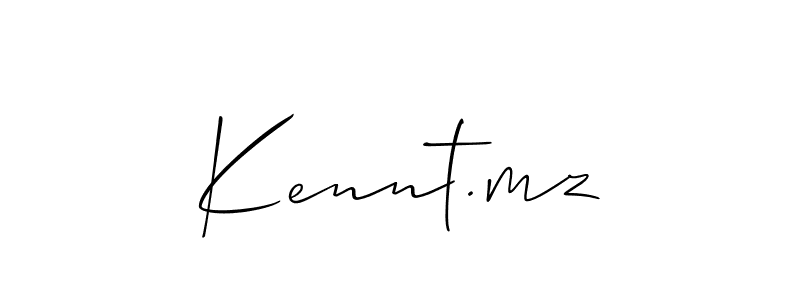 Make a beautiful signature design for name Kennt.mz. With this signature (Allison_Script) style, you can create a handwritten signature for free. Kennt.mz signature style 2 images and pictures png