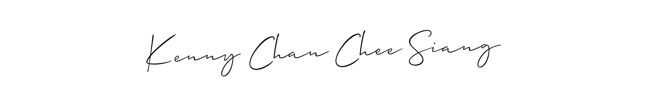 How to make Kenny Chan Chee Siang name signature. Use Allison_Script style for creating short signs online. This is the latest handwritten sign. Kenny Chan Chee Siang signature style 2 images and pictures png