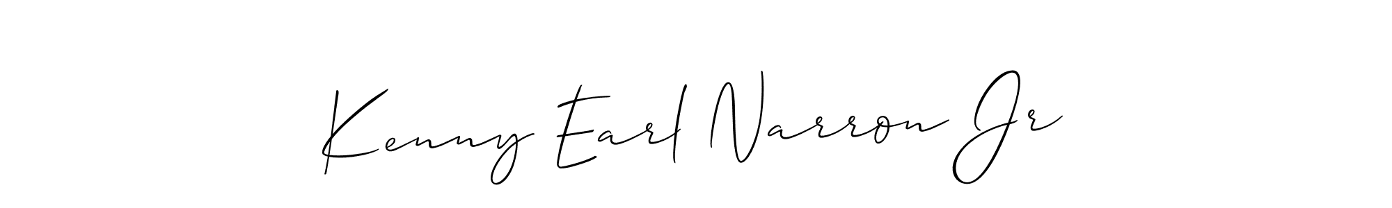 It looks lik you need a new signature style for name Kenny Earl Narron Jr. Design unique handwritten (Allison_Script) signature with our free signature maker in just a few clicks. Kenny Earl Narron Jr signature style 2 images and pictures png