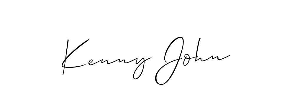 Kenny John stylish signature style. Best Handwritten Sign (Allison_Script) for my name. Handwritten Signature Collection Ideas for my name Kenny John. Kenny John signature style 2 images and pictures png