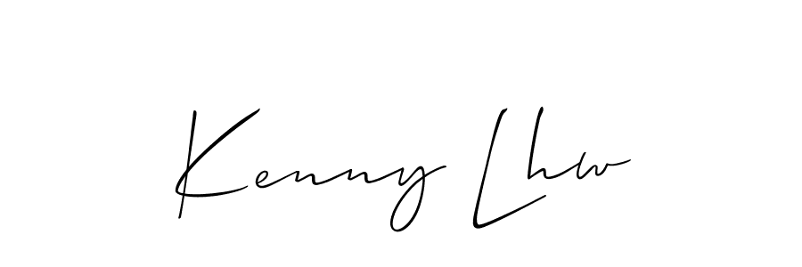Design your own signature with our free online signature maker. With this signature software, you can create a handwritten (Allison_Script) signature for name Kenny Lhw. Kenny Lhw signature style 2 images and pictures png