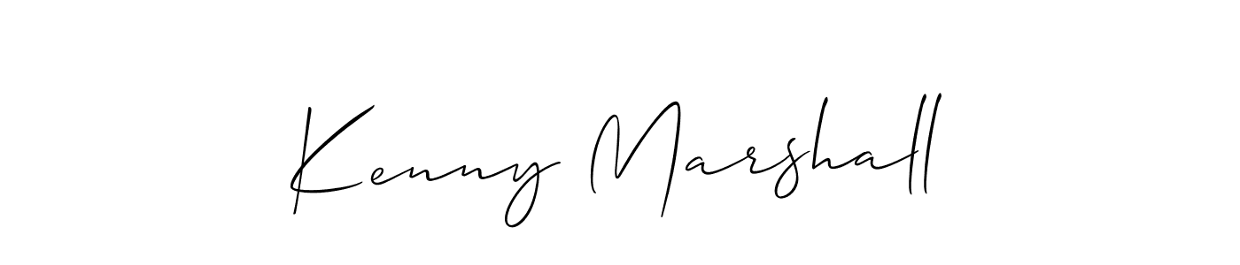 How to make Kenny Marshall name signature. Use Allison_Script style for creating short signs online. This is the latest handwritten sign. Kenny Marshall signature style 2 images and pictures png