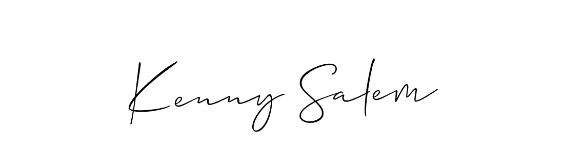 Design your own signature with our free online signature maker. With this signature software, you can create a handwritten (Allison_Script) signature for name Kenny Salem. Kenny Salem signature style 2 images and pictures png