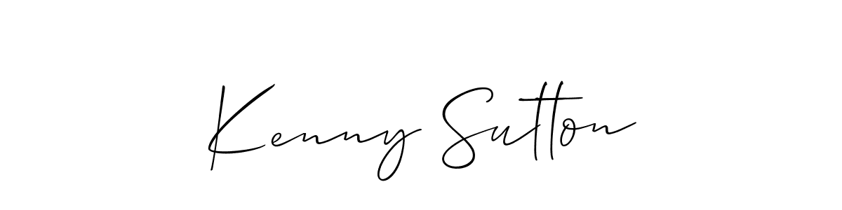 Make a beautiful signature design for name Kenny Sutton. With this signature (Allison_Script) style, you can create a handwritten signature for free. Kenny Sutton signature style 2 images and pictures png