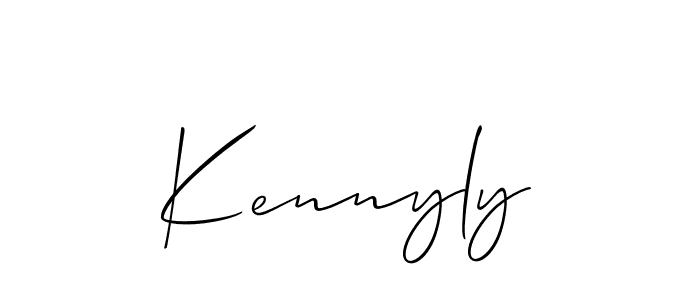 Allison_Script is a professional signature style that is perfect for those who want to add a touch of class to their signature. It is also a great choice for those who want to make their signature more unique. Get Kennyly name to fancy signature for free. Kennyly signature style 2 images and pictures png