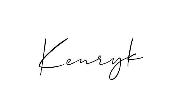 How to Draw Kenryk signature style? Allison_Script is a latest design signature styles for name Kenryk. Kenryk signature style 2 images and pictures png