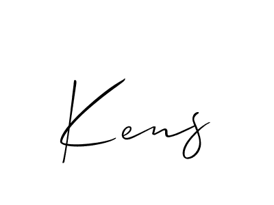 The best way (Allison_Script) to make a short signature is to pick only two or three words in your name. The name Kens include a total of six letters. For converting this name. Kens signature style 2 images and pictures png