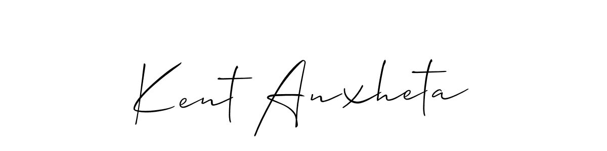 Design your own signature with our free online signature maker. With this signature software, you can create a handwritten (Allison_Script) signature for name Kent Anxheta. Kent Anxheta signature style 2 images and pictures png