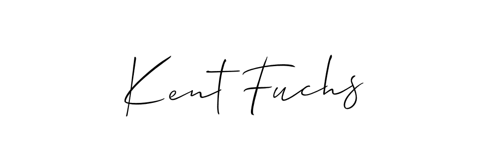 Create a beautiful signature design for name Kent Fuchs. With this signature (Allison_Script) fonts, you can make a handwritten signature for free. Kent Fuchs signature style 2 images and pictures png