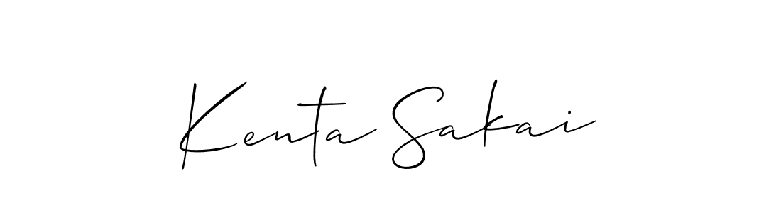 Make a beautiful signature design for name Kenta Sakai. With this signature (Allison_Script) style, you can create a handwritten signature for free. Kenta Sakai signature style 2 images and pictures png