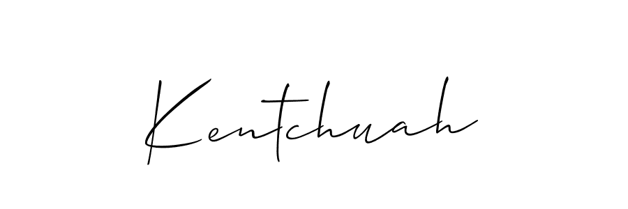 if you are searching for the best signature style for your name Kentchuah. so please give up your signature search. here we have designed multiple signature styles  using Allison_Script. Kentchuah signature style 2 images and pictures png
