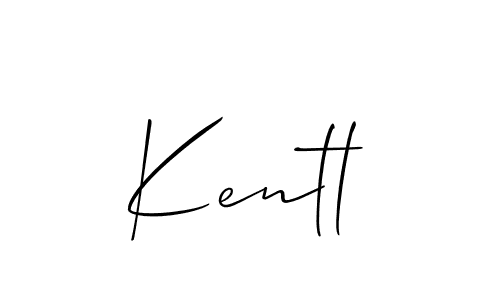 Design your own signature with our free online signature maker. With this signature software, you can create a handwritten (Allison_Script) signature for name Kentl. Kentl signature style 2 images and pictures png