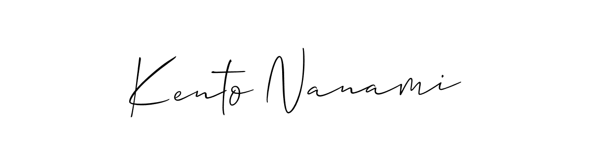 Design your own signature with our free online signature maker. With this signature software, you can create a handwritten (Allison_Script) signature for name Kento Nanami. Kento Nanami signature style 2 images and pictures png