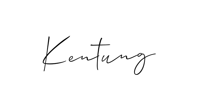 It looks lik you need a new signature style for name Kentung. Design unique handwritten (Allison_Script) signature with our free signature maker in just a few clicks. Kentung signature style 2 images and pictures png