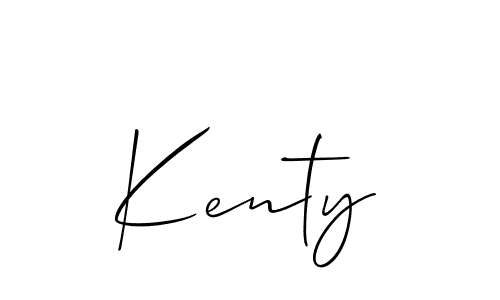 How to make Kenty signature? Allison_Script is a professional autograph style. Create handwritten signature for Kenty name. Kenty signature style 2 images and pictures png