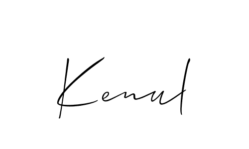 Design your own signature with our free online signature maker. With this signature software, you can create a handwritten (Allison_Script) signature for name Kenul. Kenul signature style 2 images and pictures png
