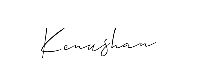 How to Draw Kenushan signature style? Allison_Script is a latest design signature styles for name Kenushan. Kenushan signature style 2 images and pictures png